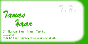 tamas haar business card